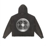 Vintage Washed Frayed-Hem Hoodie - Image 2