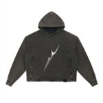Vintage Washed Frayed-Hem Hoodie